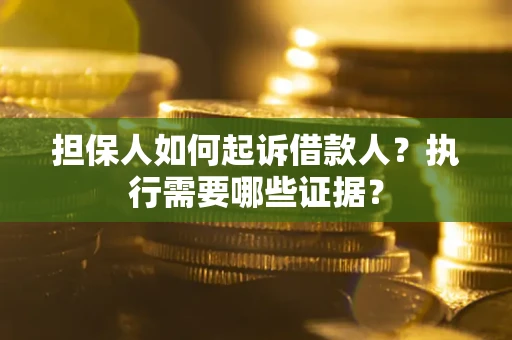 北京担保人如何起诉借款人？执行需要哪些证据？