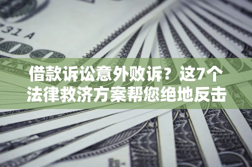 北京借款诉讼意外败诉？这7个法律救济方案帮您绝地反击！