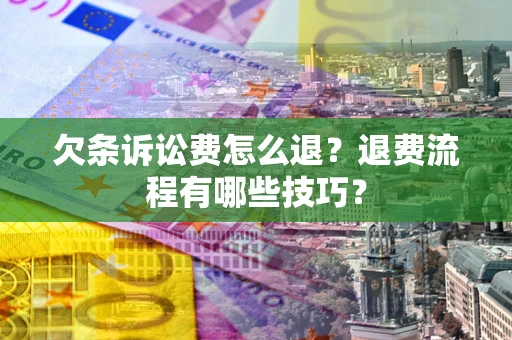 北京欠条诉讼费怎么退？退费流程有哪些技巧？