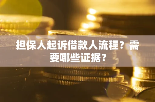 北京担保人起诉借款人流程?需要哪些证据? 北京担保人起诉借款人流程?需要哪些证据?
